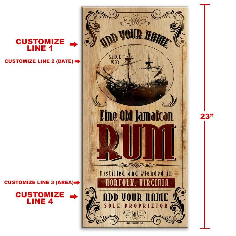 Wholesale 𧨠Bars Jamaican Rum - CUSTOMIZABLE Large Vintage Wooden Bar Sign - 11 3/4" X 23 3/4" π 4 Wholesale 𧨠Bars Jamaican Rum - CUSTOMIZABLE Large Vintage Wooden Bar Sign - 11 3/4" X 23 3/4" π - Image 2