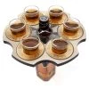 Discount 😉 Bars 6-Shooter Wood Shot Glass Serving Tray And Bottle Topper - "Revolver Cylinder" 🥰