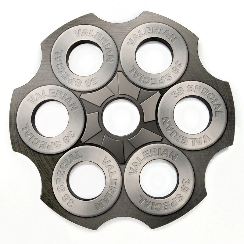 Promo ❤️ Bars CUSTOMIZABLE 6-Shooter Wood Shot Glass Caddy Tray And Bottle Topper - "Revolver Cylinder" (2 Colors Available!) 💯 6 Promo ❤️ Bars CUSTOMIZABLE 6-Shooter Wood Shot Glass Caddy Tray And Bottle Topper - "Revolver Cylinder" (2 Colors Available!) 💯 - Image 4