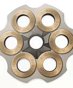 Promo ❤️ Bars CUSTOMIZABLE 6-Shooter Wood Shot Glass Caddy Tray And Bottle Topper - "Revolver Cylinder" (2 Colors Available!) 💯