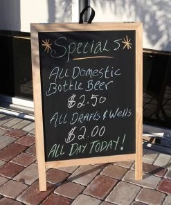 Coupon ✨ Bars A-Frame Sidewalk Chalkboard Sign – Double Sided 🎉 -Outlet Bars Store sidewalk chalkboard web 1 800x