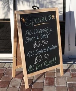 Coupon ✨ Bars A-Frame Sidewalk Chalkboard Sign – Double Sided 🎉 -Outlet Bars Store sidewalk chalkboard web 2 800x