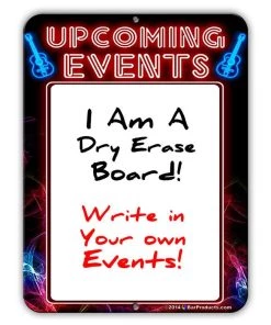 Wholesale 🔥 Bars Upcoming Events - Dry Erase Metal Bar Signs - Neon Themed 😉