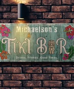 New 👍 Bars CUSTOMIZABLE Large Plank Sign - 11 3/4" X 23 3/4" - Tiki - Multiple Color Options ✔️ -Outlet Bars Store sign wood 11x23 tiki brick bg blue 1000x1000 90f8305b 77df 4d70 926b c337310e862d 800x