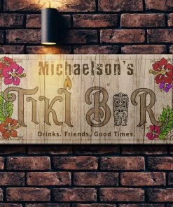 New 👍 Bars CUSTOMIZABLE Large Plank Sign - 11 3/4" X 23 3/4" - Tiki - Multiple Color Options ✔️ -Outlet Bars Store sign wood 11x23 tiki brick bg natural 1000x1000 89dad160 4990 452b 8982 fe32a9269970 800x