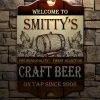Wholesale 😉 Bars Craft Beer Tavern Shaped Wood Bar Sign ✔️ -Outlet Bars Store smittys craft beer on tap tavern sign3 800x