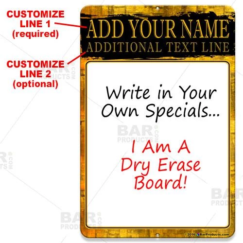 Best deal 🎉 Bars Dry Erase Specials Sign - ADD YOUR NAME - Gold Grunge Template ❤️ 4 Best deal 🎉 Bars Dry Erase Specials Sign - ADD YOUR NAME - Gold Grunge Template ❤️ - Image 2