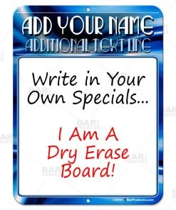Best reviews of 🔔 Bars Dry Erase Specials Sign - ADD YOUR NAME - Blue Abstract Template 🎁 -Outlet Bars Store specials sign dry erase 9x12 blue bp 800 800x