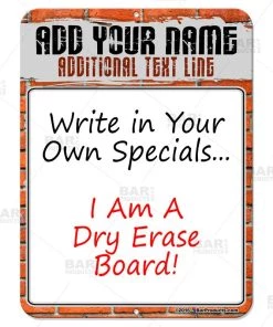 Best deal ✔️ Bars Dry Erase Specials Sign - ADD YOUR NAME - Brick Wall Template 👍 -Outlet Bars Store specials sign dry erase 9x12 bricks bp 800 800x