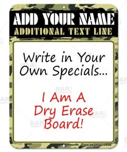 Best deal 🔔 Bars Dry Erase Specials Sign - ADD YOUR NAME - Camouflage Pattern Template 🥰 7 Best deal 🔔 Bars Dry Erase Specials Sign - ADD YOUR NAME - Camouflage Pattern Template 🥰 -Outlet Bars Store specials sign dry erase 9x12 camo bp 800 800x