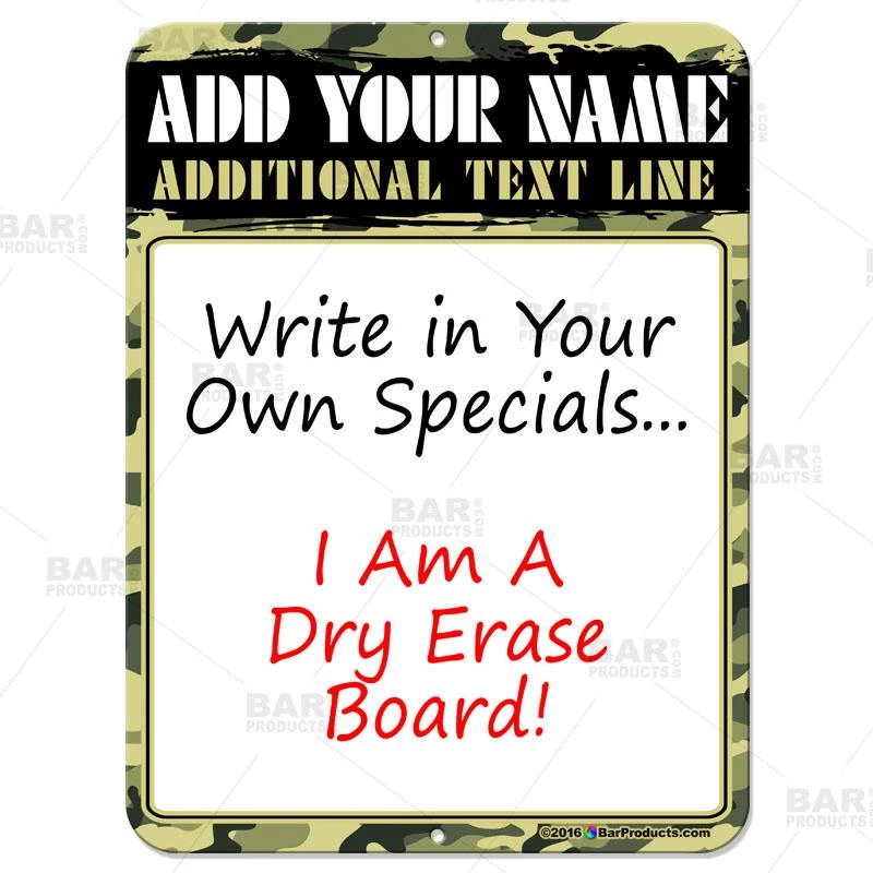 Best deal 🔔 Bars Dry Erase Specials Sign - ADD YOUR NAME - Camouflage Pattern Template 🥰 5 Best deal 🔔 Bars Dry Erase Specials Sign - ADD YOUR NAME - Camouflage Pattern Template 🥰 - Image 3