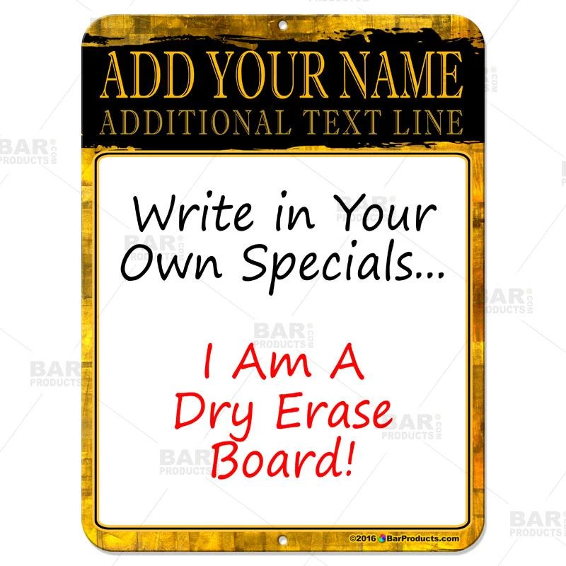 Best deal 🎉 Bars Dry Erase Specials Sign - ADD YOUR NAME - Gold Grunge Template ❤️ 5 Best deal 🎉 Bars Dry Erase Specials Sign - ADD YOUR NAME - Gold Grunge Template ❤️ - Image 3