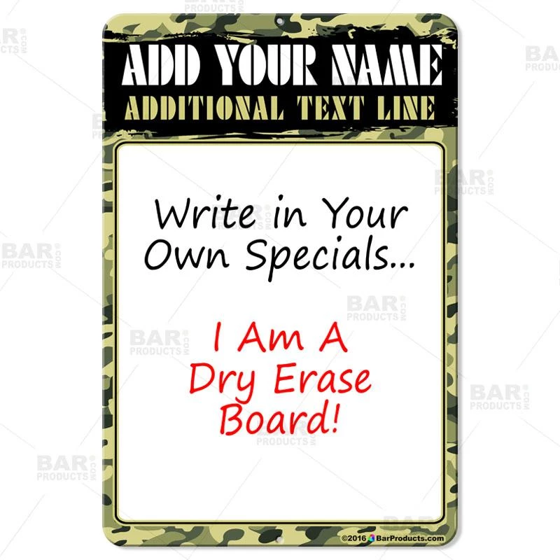 Best deal 🔔 Bars Dry Erase Specials Sign - ADD YOUR NAME - Camouflage Pattern Template 🥰 3 Best deal 🔔 Bars Dry Erase Specials Sign - ADD YOUR NAME - Camouflage Pattern Template 🥰