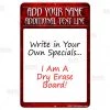 New 🎁 Bars Dry Erase Specials Sign - ADD YOUR NAME - Red Abstract Template 🎉