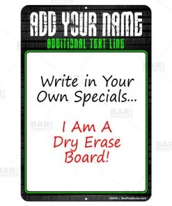 Discount ✨ Bars Dry Erase Specials Sign - ADD YOUR NAME - Stone Template 💯