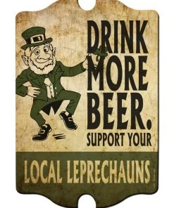 Best reviews of ⌛ Bars Kolorcoat™ Wood Bar Sign - Tavern Shaped - Support Your Local Leprechauns ❤️