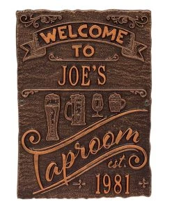 Wholesale 🛒 Bars Cast Aluminum Plaque - Taproom Brew Pub Design - CUSTOMIZABLE ⌛ -Outlet Bars Store taproom plaque bpc 4 800x