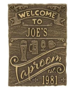 Wholesale 🛒 Bars Cast Aluminum Plaque - Taproom Brew Pub Design - CUSTOMIZABLE ⌛ -Outlet Bars Store taproom plaque bpc 8 800x