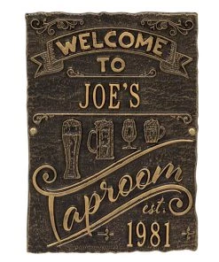 Wholesale 🛒 Bars Cast Aluminum Plaque - Taproom Brew Pub Design - CUSTOMIZABLE ⌛ -Outlet Bars Store taproom plaque bpc 9 800x