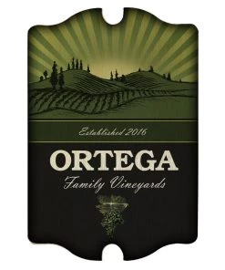 Best deal 😉 Bars Tavern Shaped Wood Bar Sign - Family Vineyards - CUSTOMIZABLE ⌛