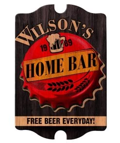 Brand new 💯 Bars Home Bar - Custom Tavern Shaped Wood Bar Sign 👏