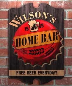 Brand new 💯 Bars Home Bar - Custom Tavern Shaped Wood Bar Sign 👏 -Outlet Bars Store tavern sign add you name home bar web2 800x