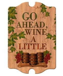 Brand new 🔥 Bars Tavern Shaped Wood Bar Sign - Wine A Little 🥰