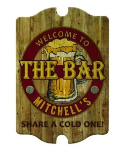 Top 10 ✨ Bars Customizable Wooden Bar Sign - Tavern Shaped - The Bar 😉