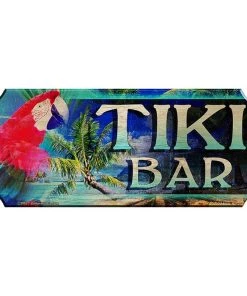 Budget ⌛ Bars Tiki Bar - Wood Plaque Kolorcoat™ Bar Sign ⭐