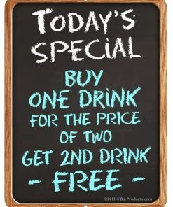 Deals ✨ Bars Kolorcoat™ Metal Bar Signs - Today's Special 🔔 -Outlet Bars Store todays special buy one 9x12 800x