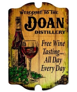 Top 10 💯 Bars Distillery - Custom Tavern Shaped Wood Bar Sign 🧨