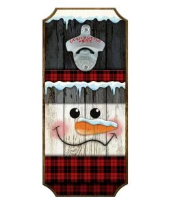 Best reviews of 🛒 Bars Snowman Wooden ❄ Christmas Sign / Bottle Opener Option 🤩