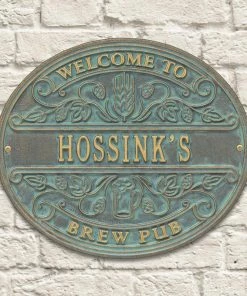 Promo ✔️ Bars Cast Aluminum Plaque - Welcome Brew Pub - CUSTOMIZABLE 🔔 -Outlet Bars Store welcome brew pub plaque bpc 2 800x