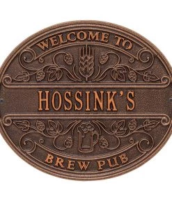 Promo ✔️ Bars Cast Aluminum Plaque - Welcome Brew Pub - CUSTOMIZABLE 🔔 -Outlet Bars Store welcome brew pub plaque bpc 4 800x