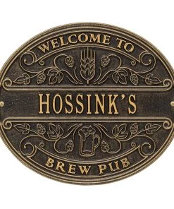 Promo ✔️ Bars Cast Aluminum Plaque - Welcome Brew Pub - CUSTOMIZABLE 🔔 -Outlet Bars Store welcome brew pub plaque bpc 5 800x