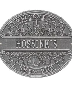Promo ✔️ Bars Cast Aluminum Plaque - Welcome Brew Pub - CUSTOMIZABLE 🔔 -Outlet Bars Store welcome brew pub plaque bpc 9 800x