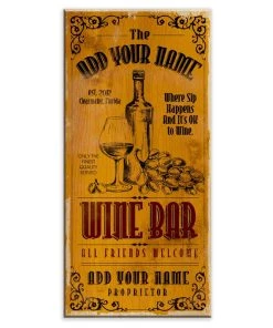 Best reviews of 🎁 Bars Wine Bar - CUSTOMIZABLE Large Vintage Wooden Bar Sign - 11 3/4" X 23 3/4" ⌛