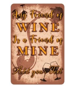 Brand new 😍 Bars Wine Friend Metal Bar Sign - Customized - 12" X 18" 👍