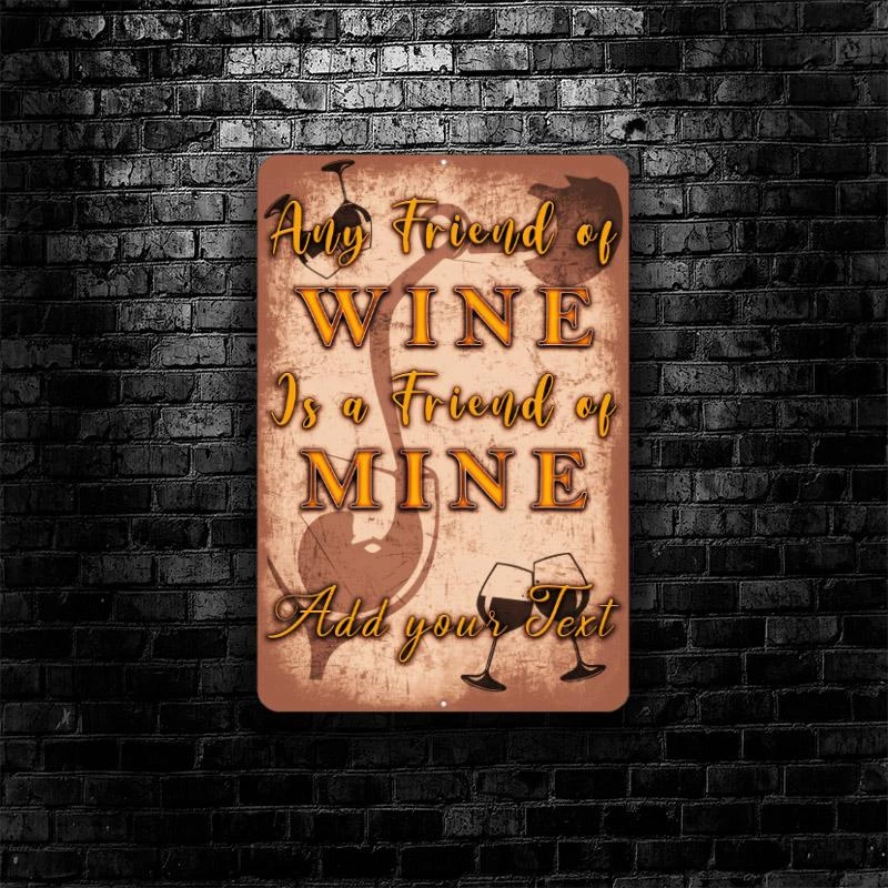 Brand new π Bars Wine Friend Metal Bar Sign - Customized - 12" X 18" π 4 Brand new π Bars Wine Friend Metal Bar Sign - Customized - 12" X 18" π - Image 2