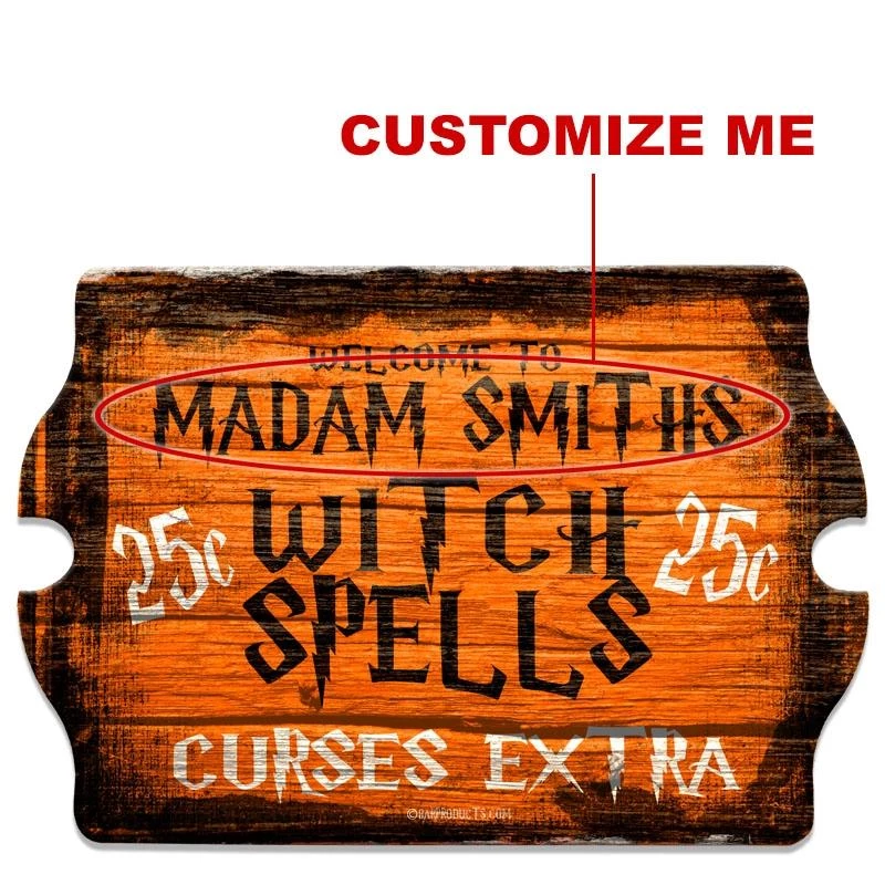 Coupon β¨ Bars Witch Spells - CUSTOMIZABLE Tavern Shaped π Halloween Wood Sign π 5 Coupon β¨ Bars Witch Spells - CUSTOMIZABLE Tavern Shaped π Halloween Wood Sign π - Image 3