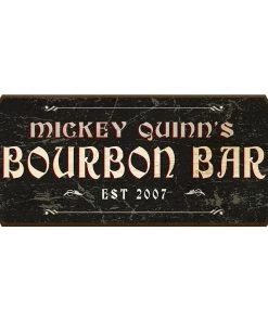 Buy ⌛ Bars BOURBON BAR - CUSTOMIZABLE Wood Plaque Sign - Color Options 🎁