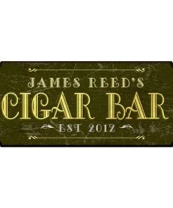 Best Pirce 👍 Bars CIGAR BAR - CUSTOMIZABLE Wood Plaque Sign - Color Options 🔥 -Outlet Bars Store wood bar sign plaque cigar bar green 800x