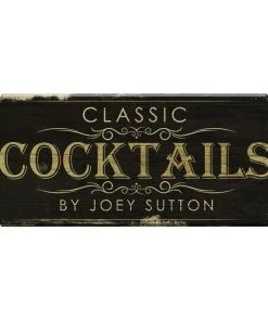 Budget 👍 Bars CLASSIC COCKTAILS - CUSTOMIZABLE Wood Plaque Sign - Color Options 👍