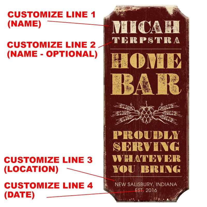 Cheapest 🧨 Bars HOME BAR - CUSTOMIZABLE Wood Plaque Sign - Color Options ⌛ 8 Cheapest 🧨 Bars HOME BAR - CUSTOMIZABLE Wood Plaque Sign - Color Options ⌛ - Image 6