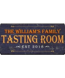 Best Pirce 🎉 Bars TASTING ROOM - CUSTOMIZABLE Wood Plaque Sign - Color Options 👏 -Outlet Bars Store wood bar sign plaque tasting room blue 800x