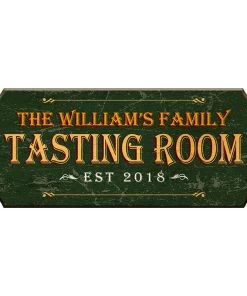 Best Pirce 🎉 Bars TASTING ROOM - CUSTOMIZABLE Wood Plaque Sign - Color Options 👏 -Outlet Bars Store wood bar sign plaque tasting room green 800x