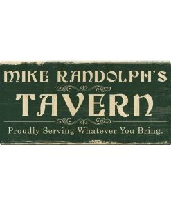 Cheapest ❤️ Bars PERSONALIZED Wooden Sign - TAVERN (Color Options) 🎁 -Outlet Bars Store wood bar sign plaque tavern web teal 800x