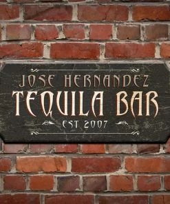 Wholesale ✨ Bars TEQUILA BAR - CUSTOMIZABLE Wood Plaque Sign - Color Options ✨ 11 Wholesale ✨ Bars TEQUILA BAR - CUSTOMIZABLE Wood Plaque Sign - Color Options ✨ -Outlet Bars Store wood bar sign plaque tequila bar gray wall 800x