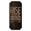 Best deal ❤️ Bars Wood Plaque Kolorcoat™ Sign - Rise And Grind 🔔 -Outlet Bars Store wood plank sign rise grind 800 800x