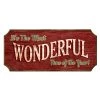 Flash Sale ❤️ Bars The Most Wonderful Time Of The Year Vintage Wooden ❄ Christmas Sign 🎉 -Outlet Bars Store wood plq sign christmas wonderful web 800x